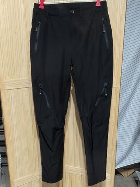 Black Women's Zip-Pocket Stretch Trousers